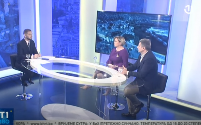 Belmin Karamehmedović, generalni direktor BHRT-a i Sanela Prašović-Gadžo poslanik u PDFBiH
